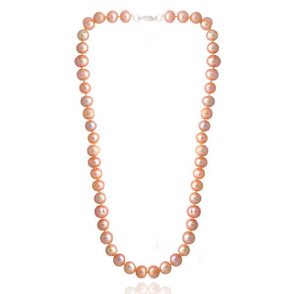 Coloured Freshwater Pearl Necklace - Orange