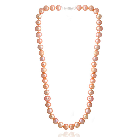 Coloured Freshwater Pearl Necklace - Orange