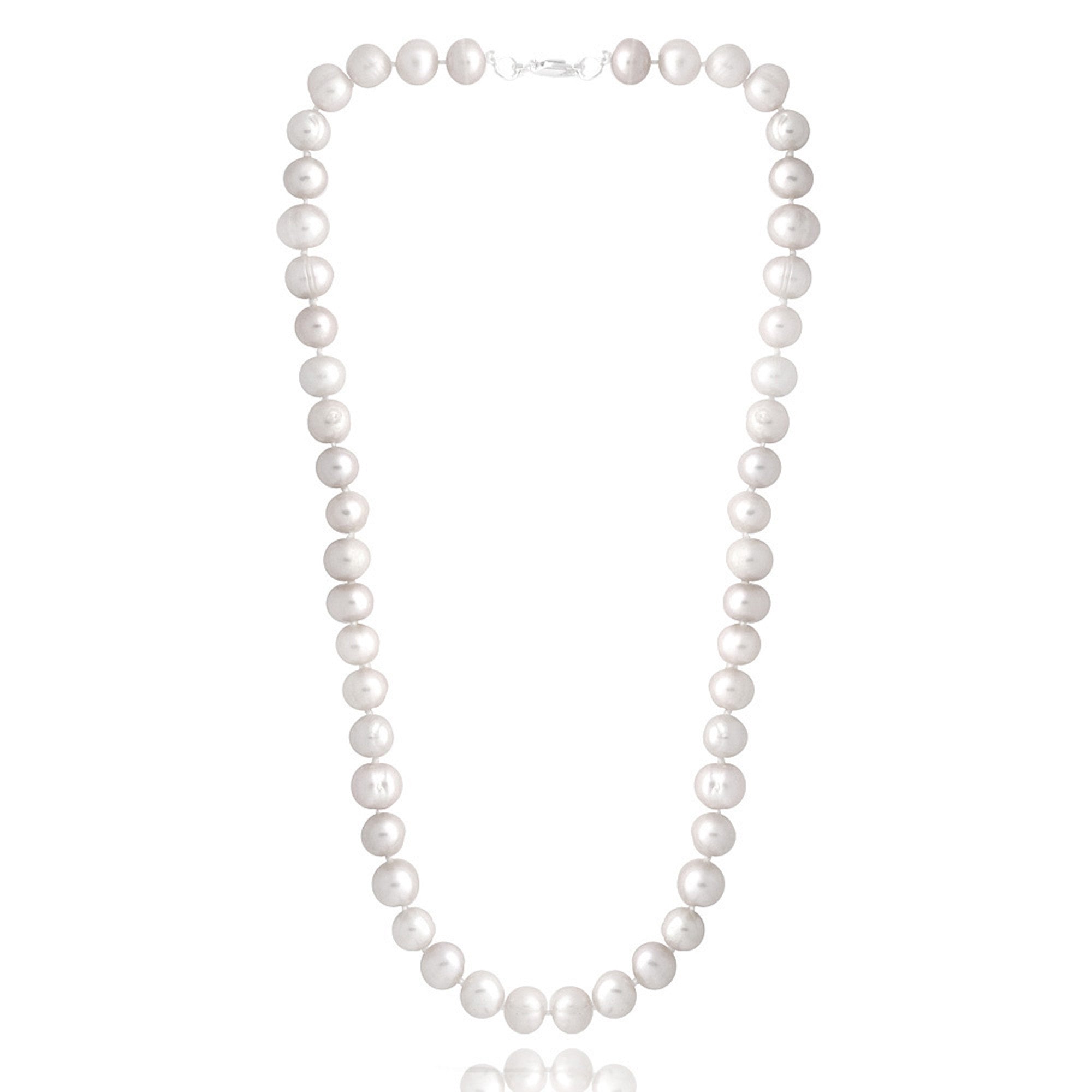 Coloured Freshwater Pearl Necklace - White