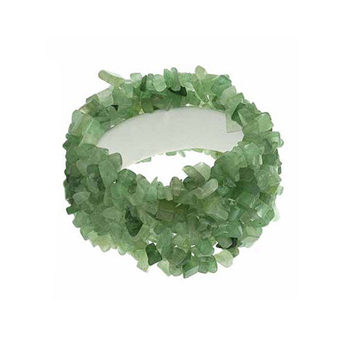 Gemstone Accented Slip-On Style Bracelet - Aventurine