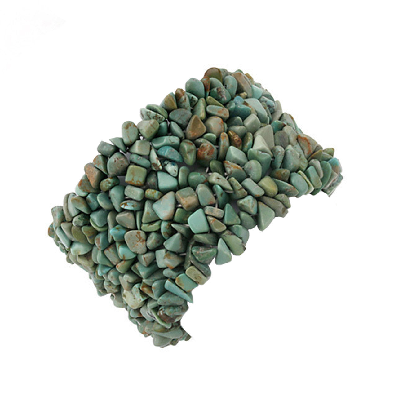 Gemstone Accented Slip-On Style Bracelet - Turquoise