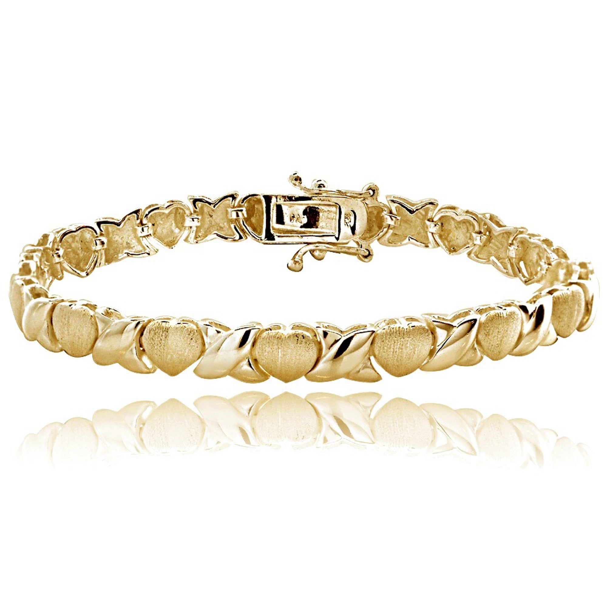 Hugs and kisses gold bracelet discount