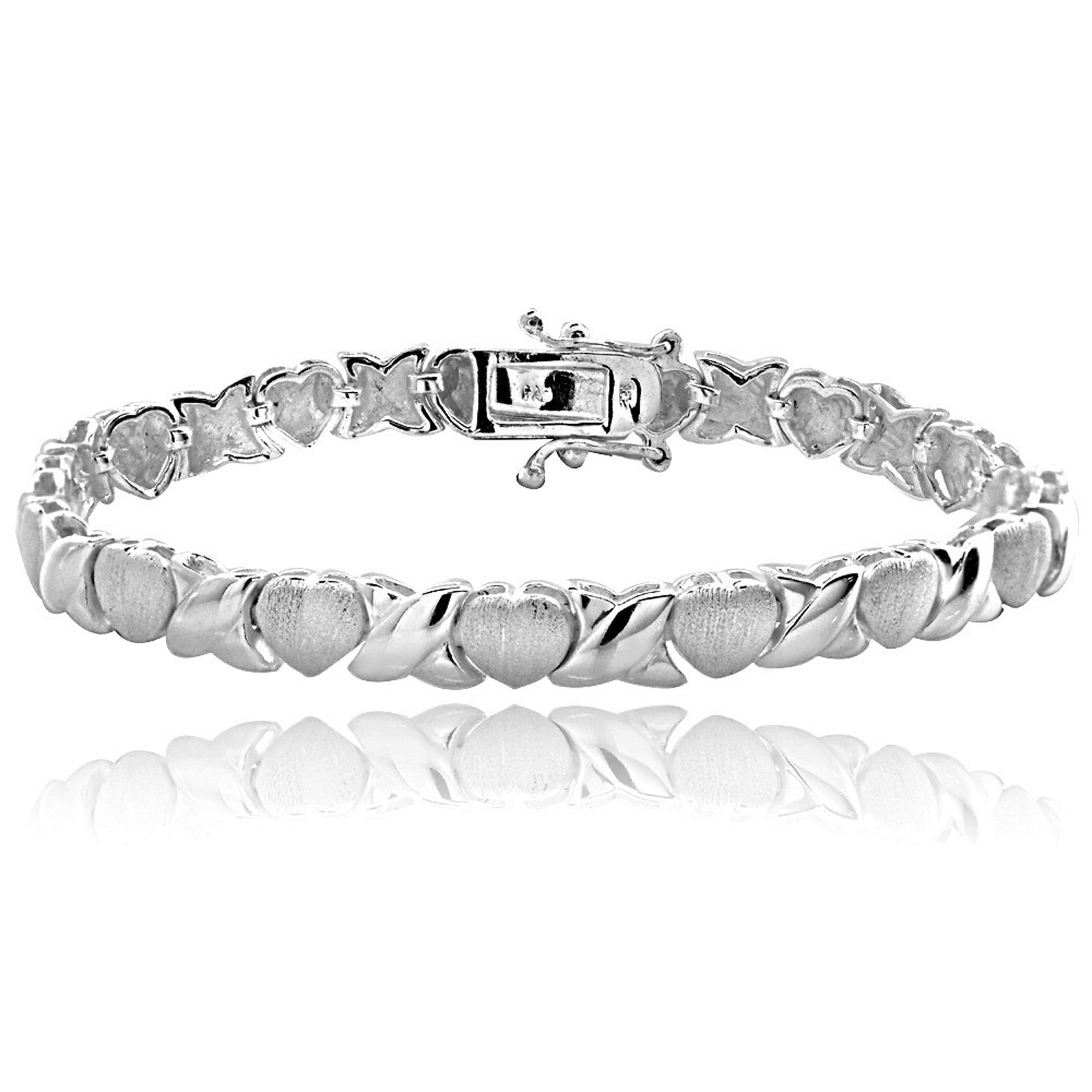 Sterling Silver Hugs & Kisses Bracelet