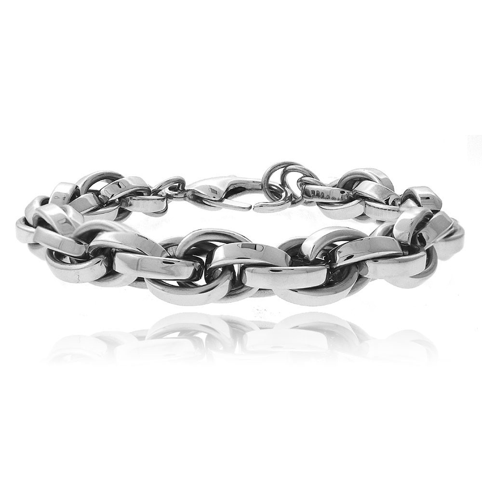 Stainless Steel Silver Cable Chain Bracelet