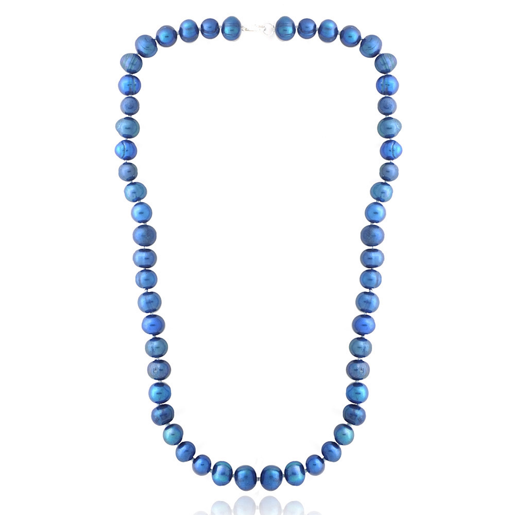 Coloured Freshwater Pearl Necklace - Dark Blue