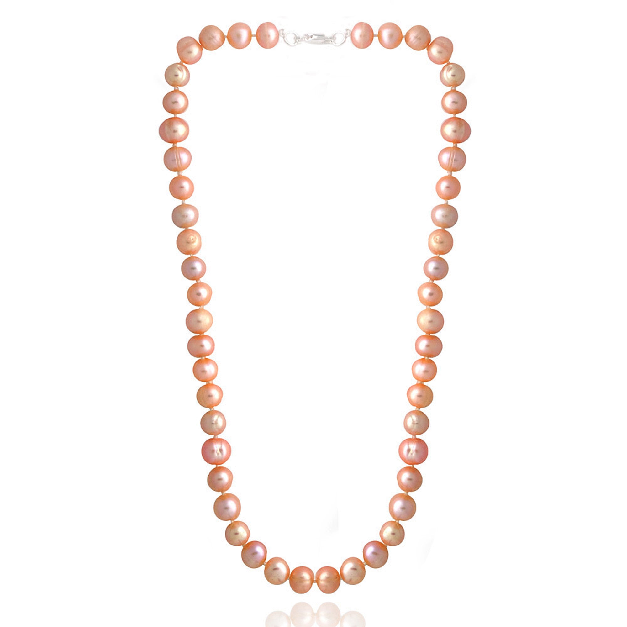 Coloured Freshwater Pearl Necklace - Orange