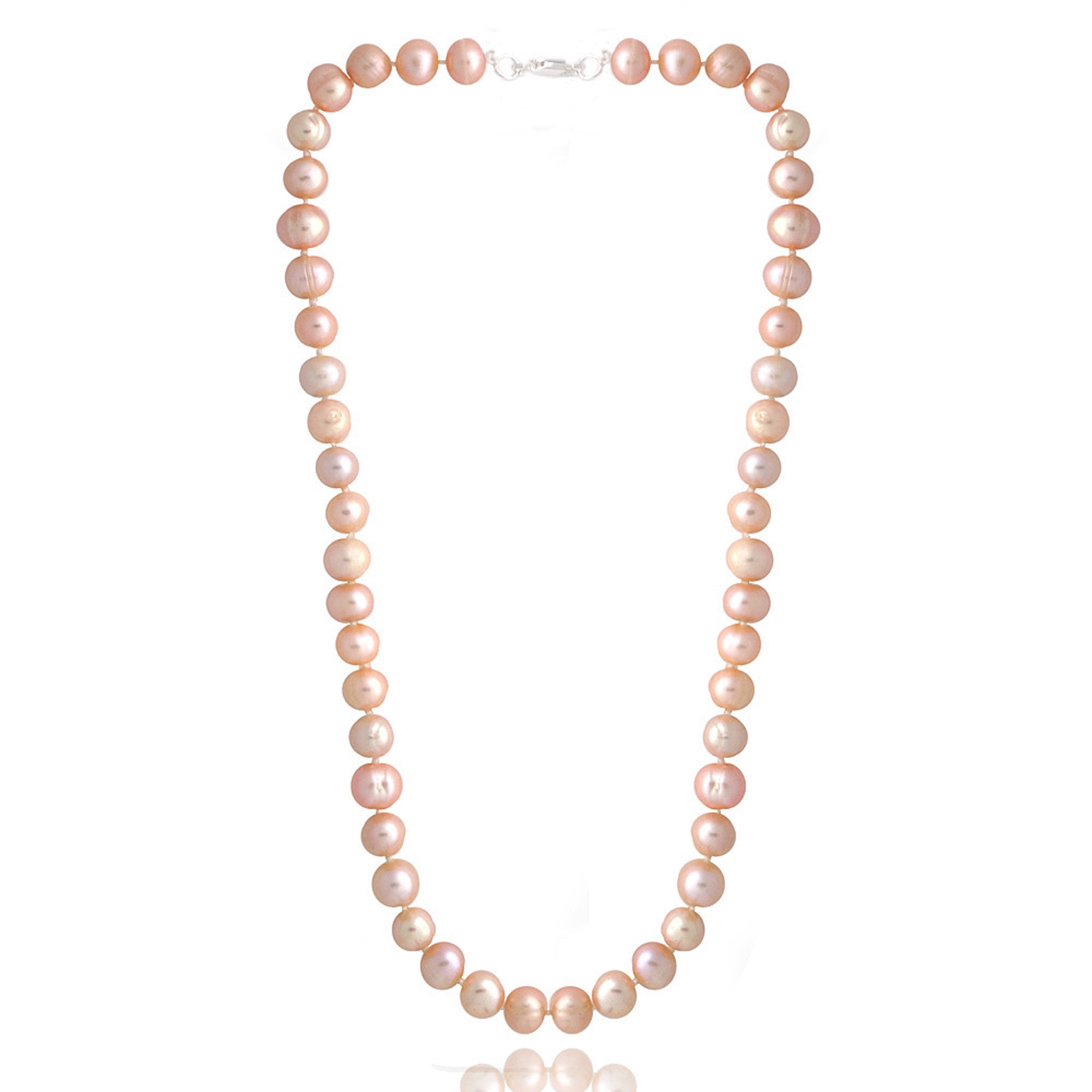 Coloured Freshwater Pearl Necklace - Peach