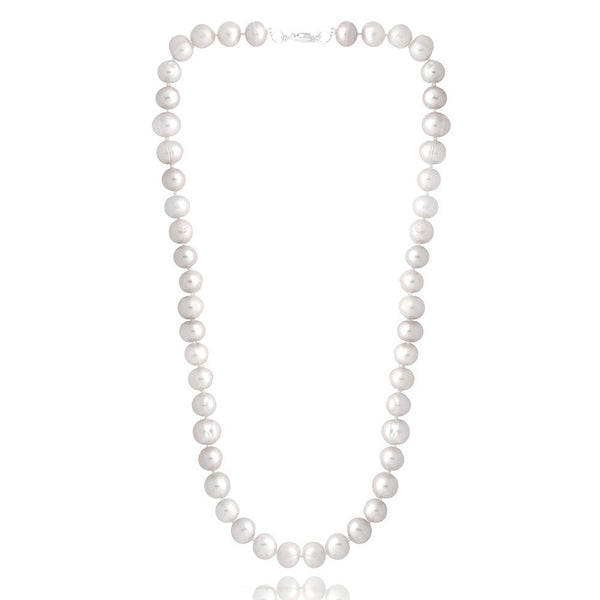 Coloured Freshwater Pearl Necklace - White